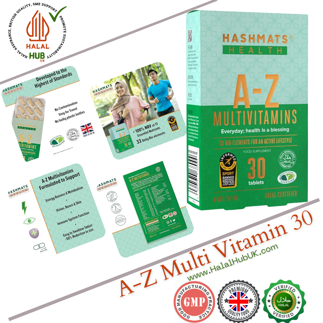 A-Z Multivitamins with 33 Bio-Elements (30 | 60| 90 Tablets) Supplement | UK Halal &amp; Vegetarian Health