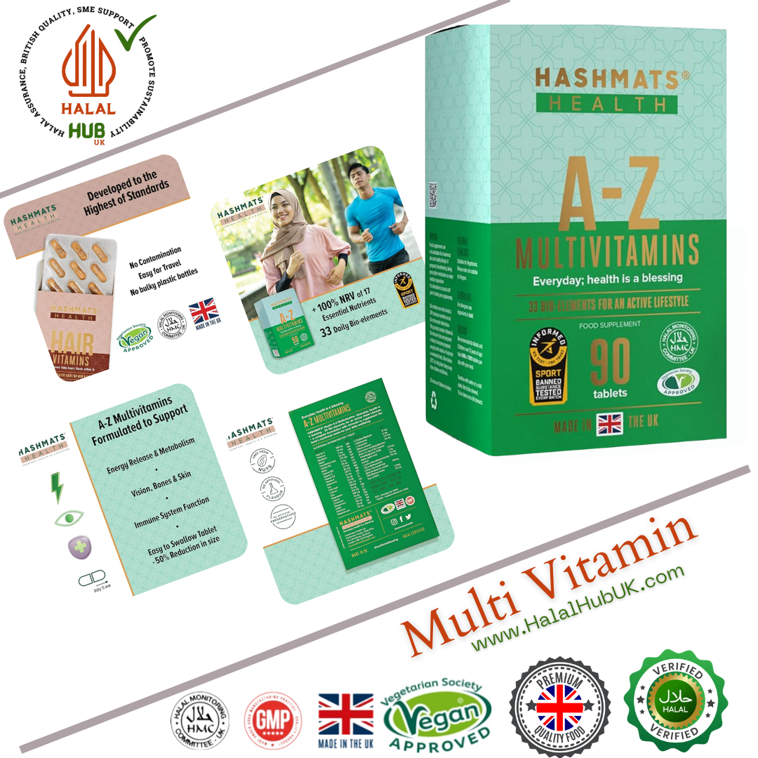 A-Z Multivitamins with 33 Bio-Elements (30 | 60| 90 Tablets) Supplement | UK Halal &amp; Vegetarian Health