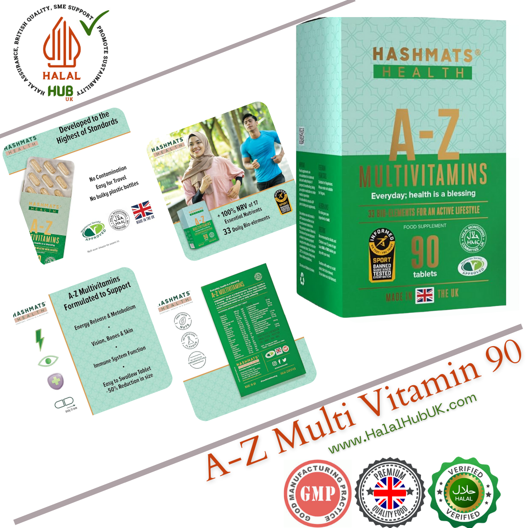 A-Z Multivitamins with 33 Bio-Elements (30 | 60| 90 Tablets) Supplement | UK Halal &amp; Vegetarian Health