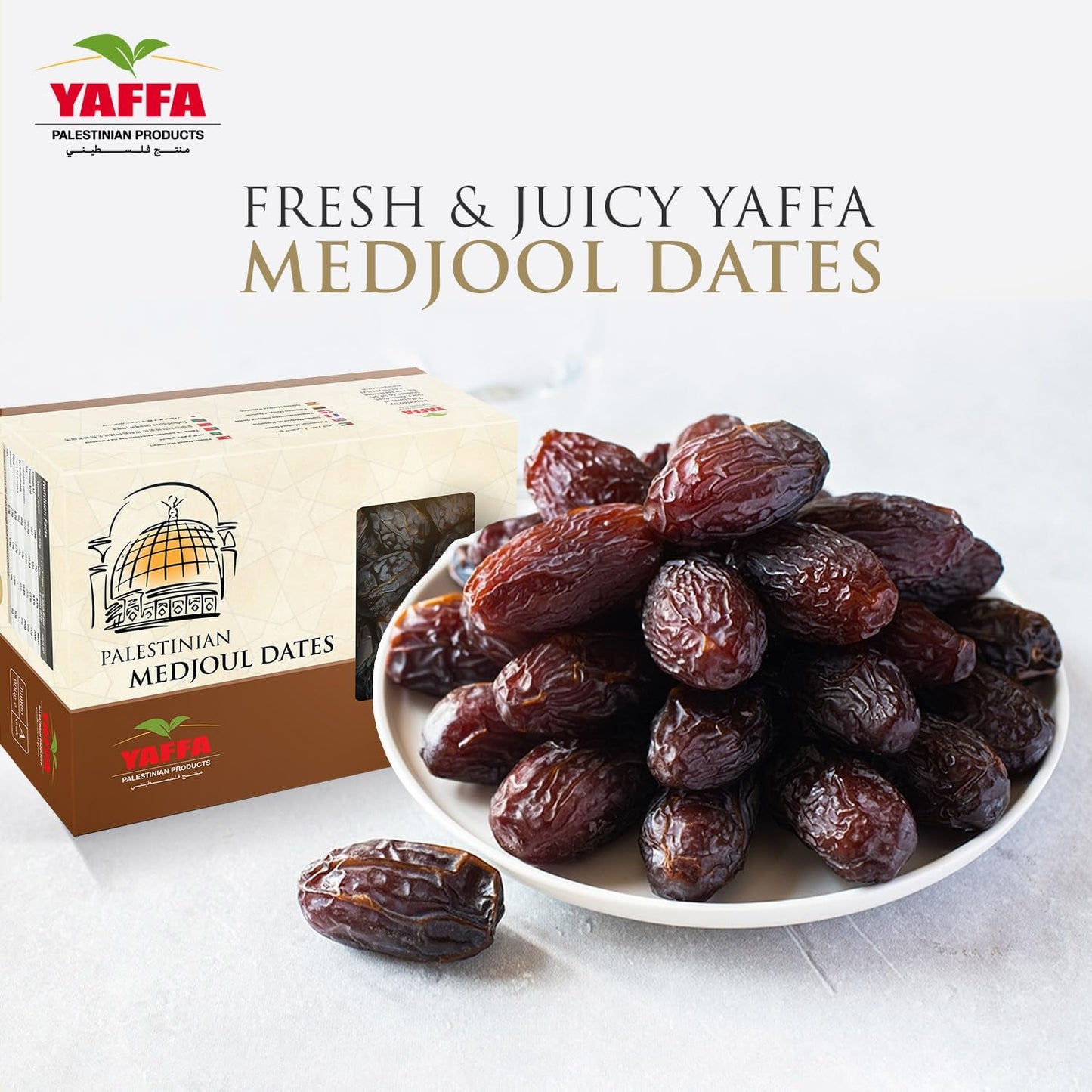 Jumbo Medjool Dates (Box of 900g) - All Natural Grown and Hand-Picked Palestinian Dates